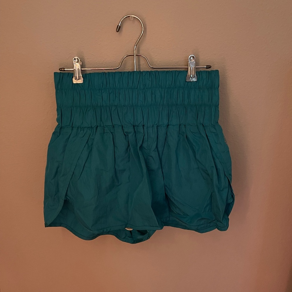 Free people the way home shorts in teal. Size medium